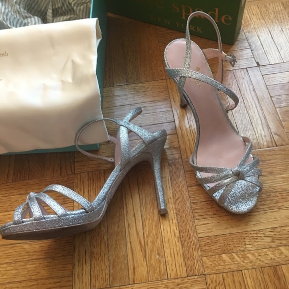 Kate spade glitter sandals 7M worn once Florence - Picture 5 of 9